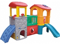 Hot Selling Kids Plastic Playground Tower & Slide Set for Restaurant